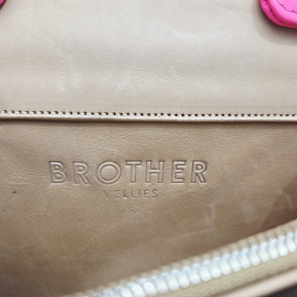 BROTHER VELLIES LIJADU OSTRICH FEATHER SHOULDER BAG IN HOT PINK
